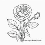 Stunning Rose Plant Coloring Pages for All Ages 2