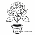 Stunning Rose Plant Coloring Pages for All Ages 3