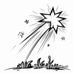 Stunning Shooting Star Coloring Pages 3
