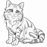 Stunning Siberian Striped Cat Coloring Pages 3