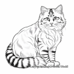 Stunning Siberian Striped Cat Coloring Pages 4