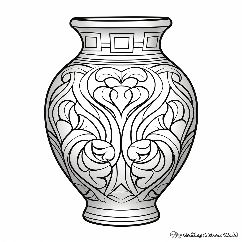 Stunning Silver Vase Coloring Pages 2