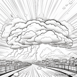 Stunning Supercell Thunderstorm Coloring Pages 2