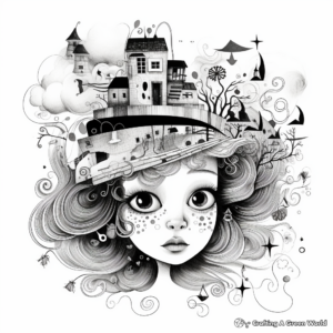 Stunning Surrealism Digital Art Coloring Pages 2