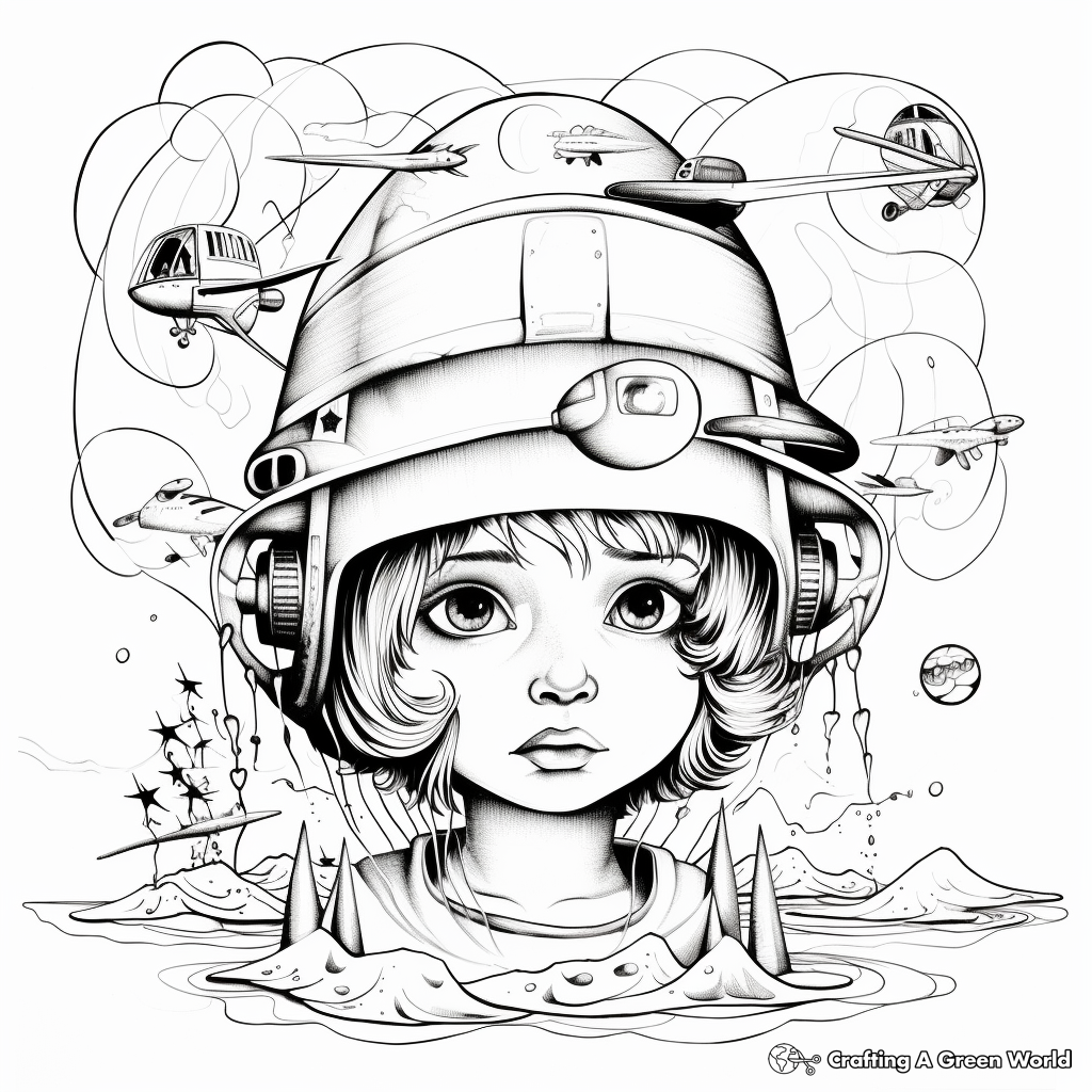 Stunning Surrealism Digital Art Coloring Pages 4