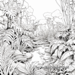 Stunning Tropical Rainforest Coloring Pages 1