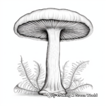 Stunning White Cap Mushroom Coloring Pages 2