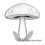 Stunning White Cap Mushroom Coloring Pages 3