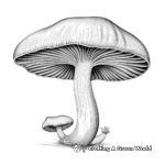 Stunning White Cap Mushroom Coloring Pages 4