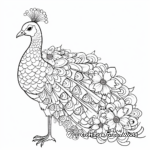 Stunning White Peacock Coloring Pages 4
