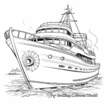 Stunning Yacht Fishing Boat Coloring Pages 1
