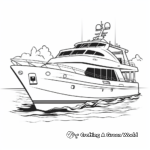 Stunning Yacht Fishing Boat Coloring Pages 3