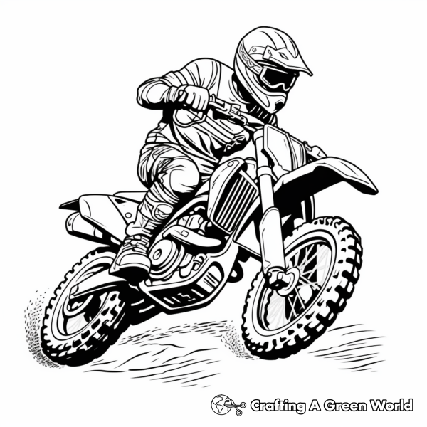 Dirt Bike Coloring Pages - Free &amp; Printable!