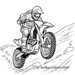 Stunt-Performing Dirt Bike: Action-Scene Coloring Pages 4