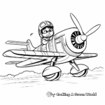 Stunt Plane Action Coloring Pages 1