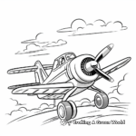 Stunt Plane Action Coloring Pages 4