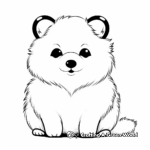 Stylish Arctic Fox in Snow Coloring Sheets 4