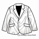 Stylish Blazer Jacket Coloring Pages 1