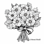 Stylish Bridal Bouquet Coloring Pages 2