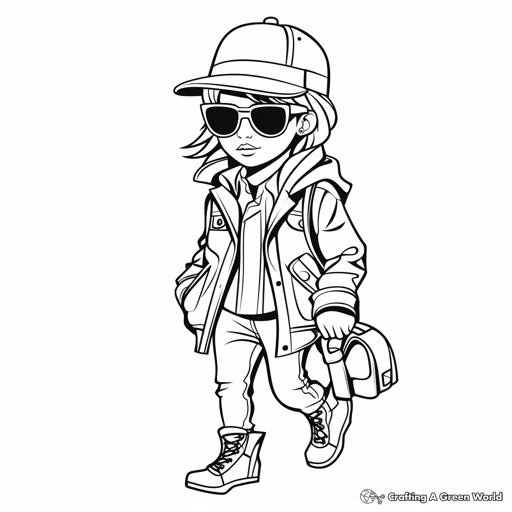 Stylish Celebrity Fashion Coloring Pages 1