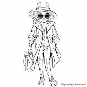 Stylish Celebrity Fashion Coloring Pages 2