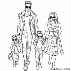 Stylish Celebrity Fashion Coloring Pages 4
