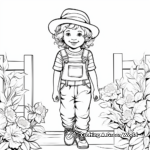 Stylish Gardener Overalls Coloring Pages 3