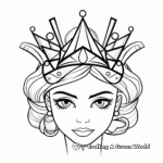 Stylish Modern Tiara Coloring Pages 1