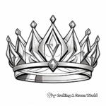 Stylish Modern Tiara Coloring Pages 2