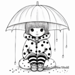 Stylish Polka Dot Raincoat Coloring Pages 4