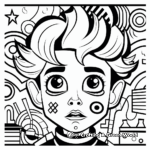 Stylish Pop Art Coloring Pages 2