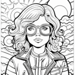 Stylish Pop Art Coloring Pages 4