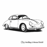 Stylish Porsche 356 Coloring Pages 4