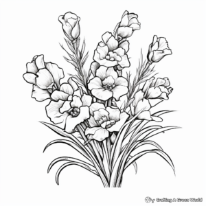 Stylish Snapdragons Fall Coloring Pages 2