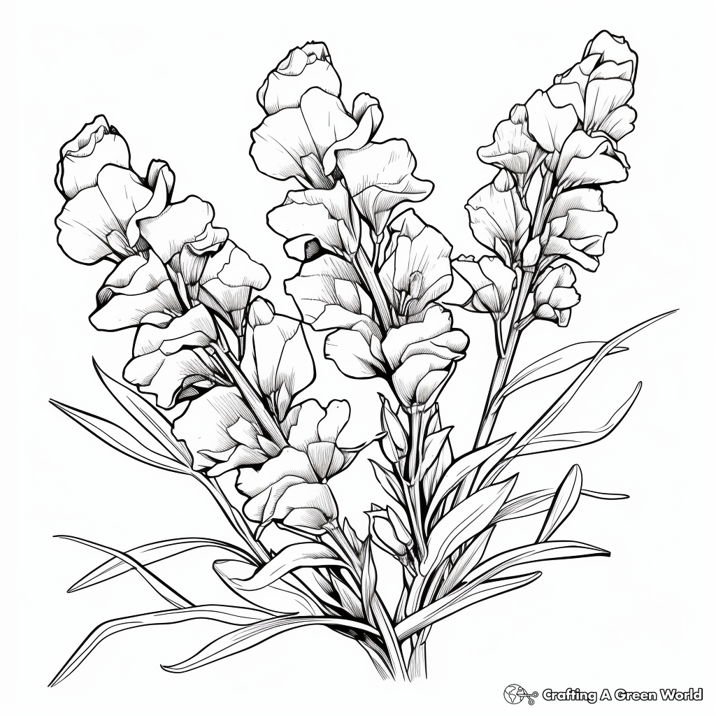 Stylish Snapdragons Fall Coloring Pages 4