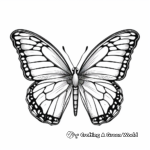 Stylish Vintage Monarch Butterfly Coloring Pages 3
