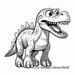 Stylized Abstract Albertosaurus Coloring Pages for Adults 2