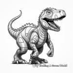 Stylized Abstract Albertosaurus Coloring Pages for Adults 3