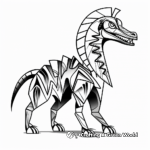 Stylized Abstract Albertosaurus Coloring Pages for Adults 4