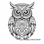 Stylized Abstract Owl Coloring Pages for Creatives 2