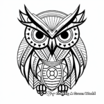 Stylized Abstract Owl Coloring Pages for Creatives 3