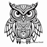Stylized Abstract Owl Coloring Pages for Creatives 4