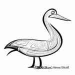 Stylized Abstract Pelican Art Coloring Pages 4