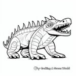 Stylized Abstract Sarcosuchus Coloring Pages 1