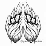 Stylized Grizzly Bear Paw Coloring Pages for Artists 2