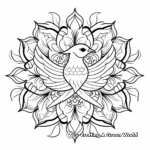Stylized Peace Dove in Mandala Coloring Pages 1