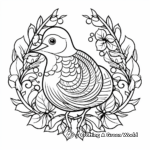 Stylized Peace Dove in Mandala Coloring Pages 2