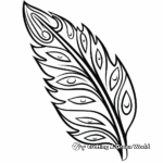 Stylized Peacock Feather Coloring Pages 2