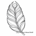 Stylized Peacock Feather Coloring Pages 4