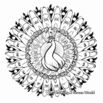 Stylized Peacock Mandala Coloring Pages 1
